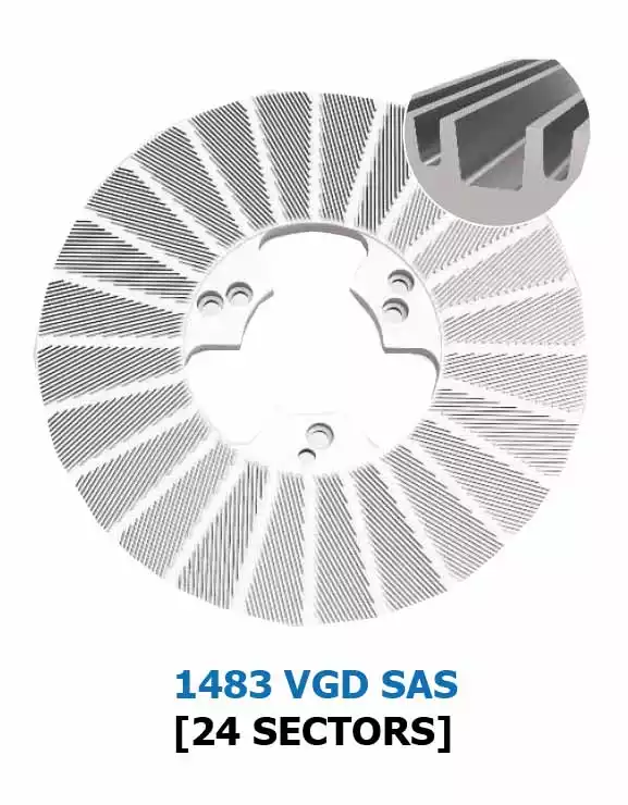 refiner plate 1483 VGD SAS